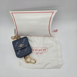 Coach Blue Denim Multi Case Bag With Dust Cover And Box